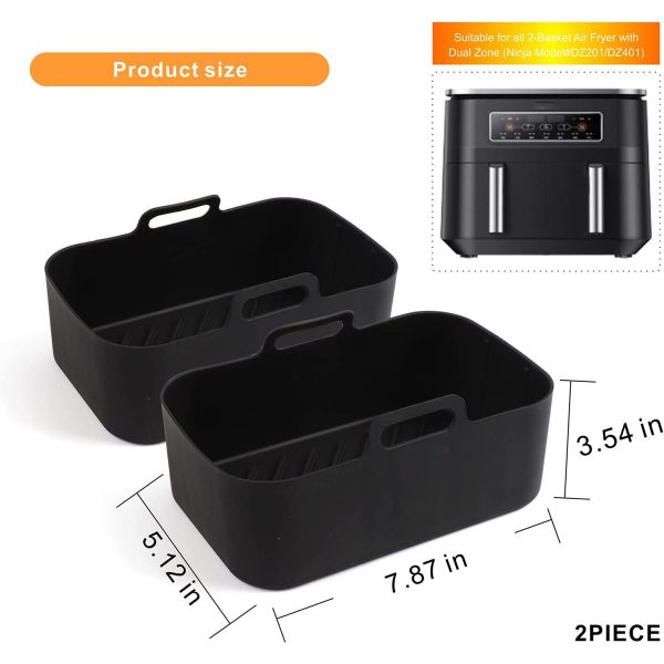 8-Quart 6-in-1 Air Fryer Steam Square Silicone Pot Hold