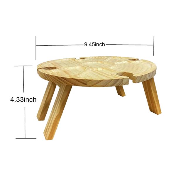 Functional Bamboo Snack Tray Table