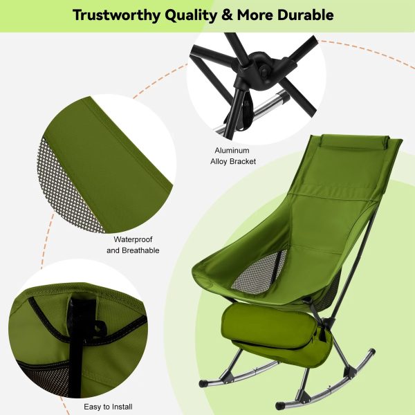 Oversized Folding Rocking Camping Chair