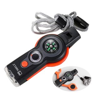 7-in-1 Emergency Whistles Hiking Essentials