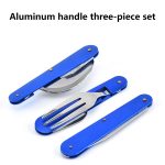 Foldable Stainless Steel Knife Fork and Spoon Cutlery Set