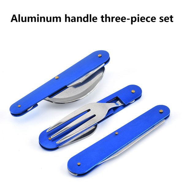 Foldable Stainless Steel Knife Fork and Spoon Cutlery Set