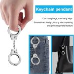 2 Pcs Mini Handcuffs Metal Keychain