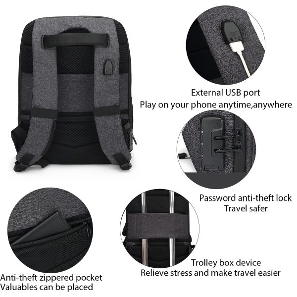 Men's waterproof password anti-theft computer backpack