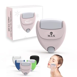 2-in-1 eye and face massage with a heart-shaped ice roller