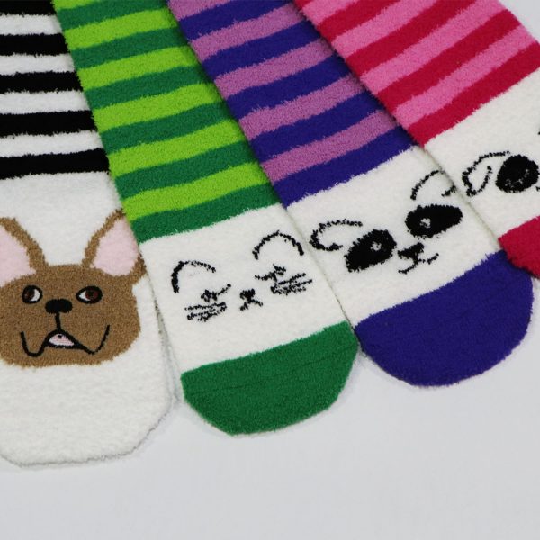 Cartoon Animal Anti-slip Fuzzy Socks