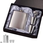 Portable 7oz Stainless Steel Hip Flask Set