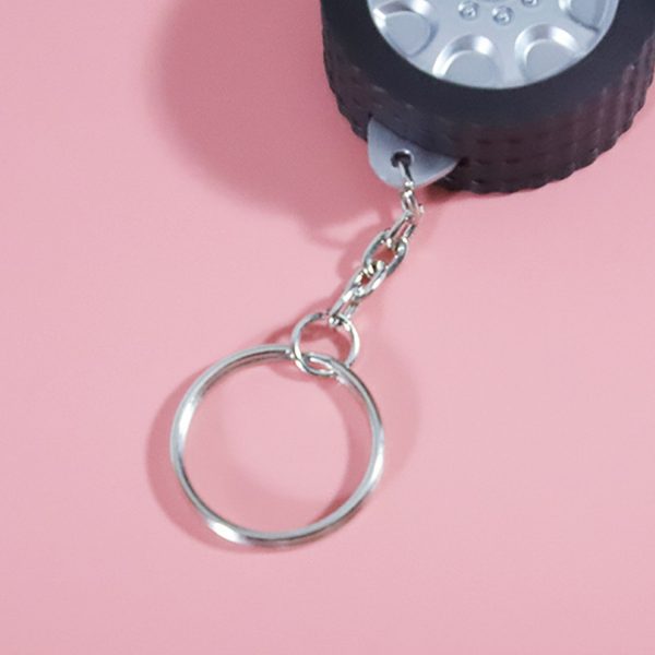 Mini tire tape measure keychain