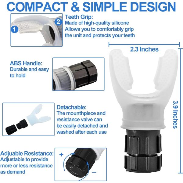 Portable lung capacity abdominal breathing trainer