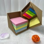 Desk Square Sticky Memo Note Cube Organizer