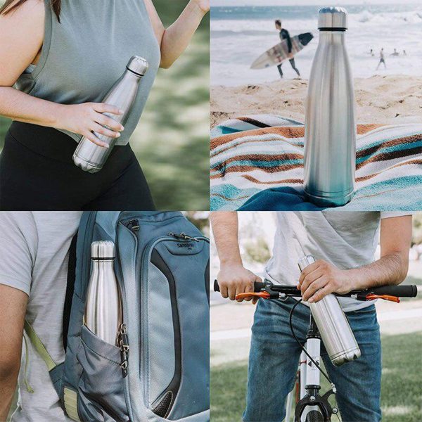 Stainless Steel Water Bottle With Private Money Box