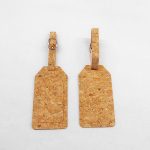 Eco-friendly cork luggage tag card holder