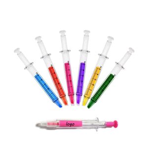 Syringe Highlighters Fluorescent Needle Watercolor Pen