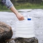 Outdoor portable foldable compressed water bucket