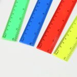 4 pieces of colored long rulers for office students