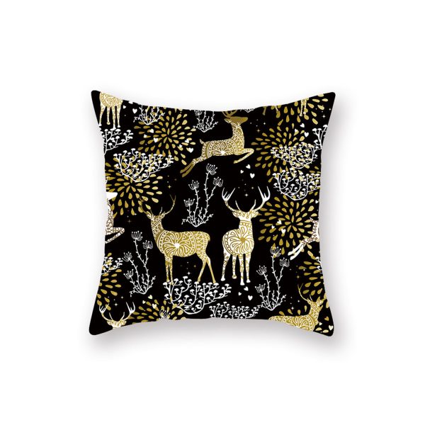 Gold-printed Christmas Pillow