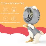 Cartoon Puppy Handheld USB Charging Fan