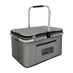 Large capacity waterproof insulated foldable picnic basket