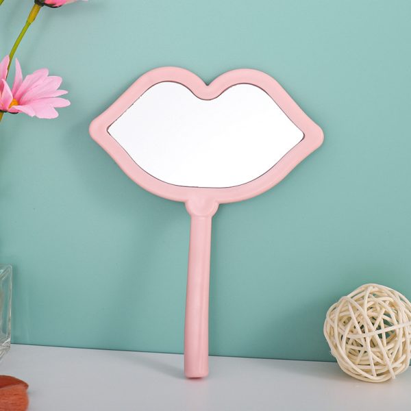 Lip Shaped Handheld Mirror