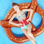 PVC inflatable bread swimming pool float