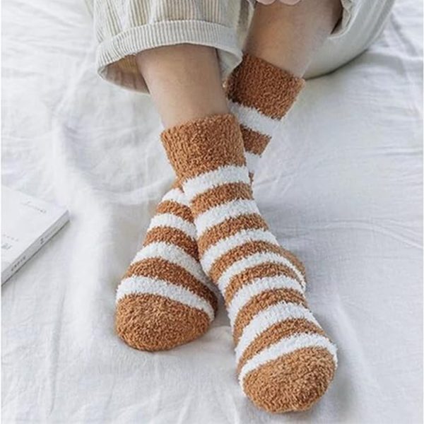 Super Soft Fuzzy Winter Colorful Home Slipper Socks