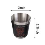 2.4OZ Portable Stainless Steel Wine Shot Glass 4 Pcs Set