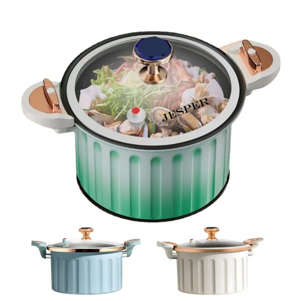 Push Pull Lock Non stick Micro Pressure Cooker Pot