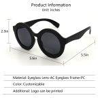 Customizable Round Frame Sunglasses