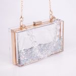 Transparent Quicksand Acrylic Crossbody Bag