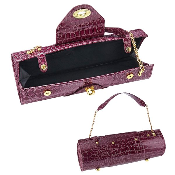 Portable Women's Leather Wine Carrier