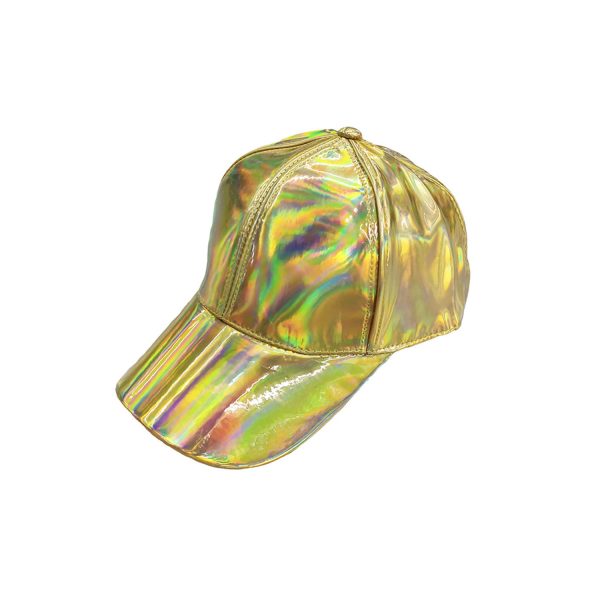 Colorful patent leather baseball cap