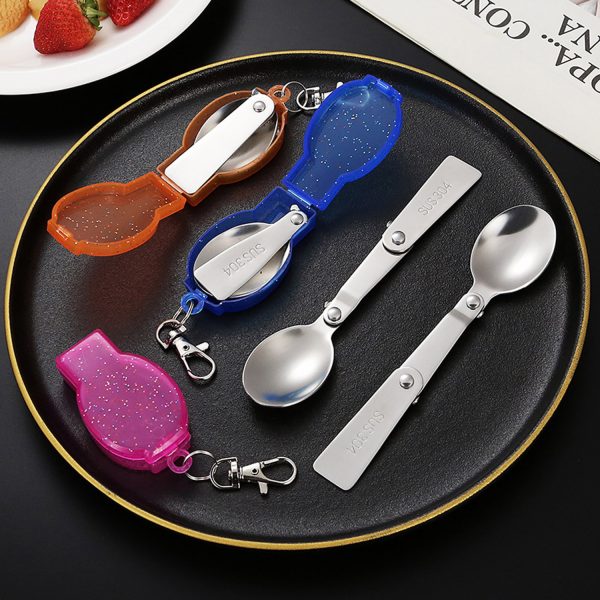 Stainless Steel Foldable Spoon W/ Portable Box