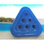 Inflatable triangular six-hole water cup holder