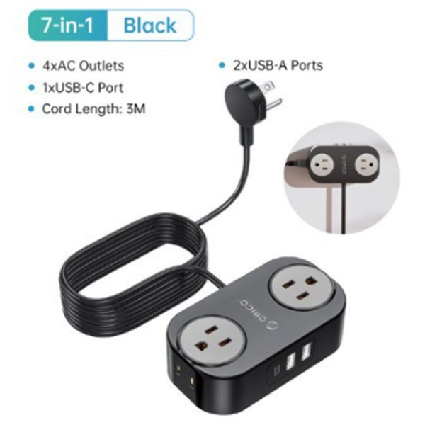 Portable power strips multi usb hole socket