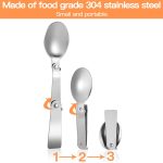 Stainless Steel Foldable Spoon W/ Portable Box