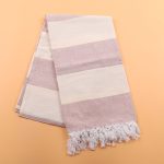 Cotton Turkish fringe striped beach towel