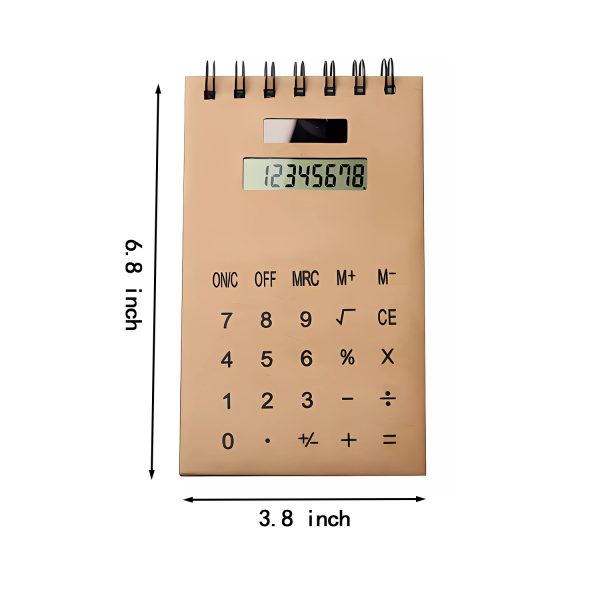 8 Digit Multifunction Solar Powered Notebook Calculator