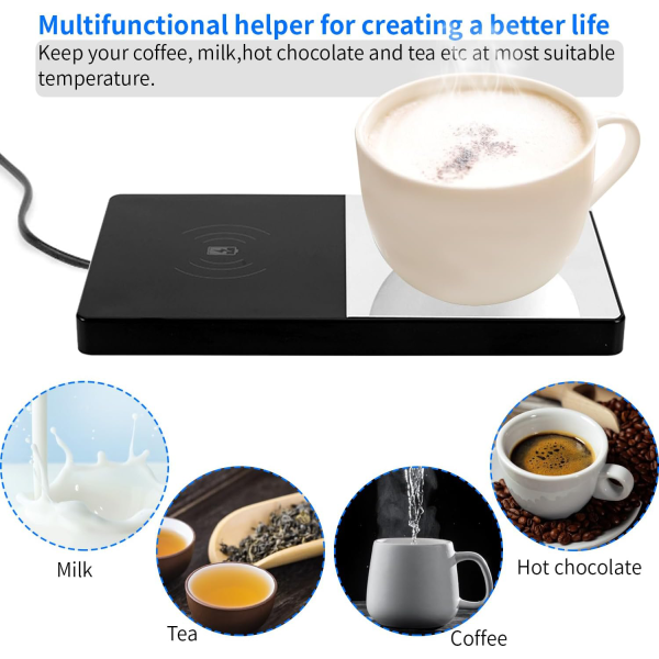 Electric Beverage Warmer Wireless Fast Charge