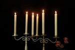 Flameless Ivory Taper Candles Flickering with 10-Key Remote