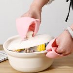 Kitchen cooking silicone insulated gloves