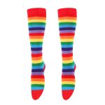 Rainbow Striped Knee High Tube Socks