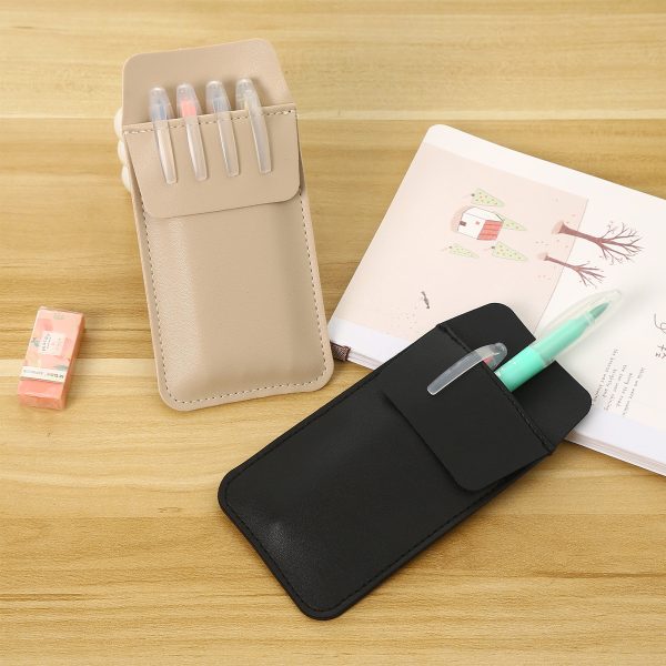 Pu Leather Pen Pouch Holder Organizer