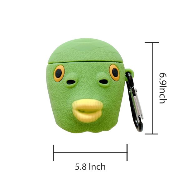 Green Fish Man Cartoon Apple Airpods Case