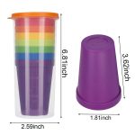 Multipurpose Unbreakable Plastic Cup Set In 7 Rainbow Colors