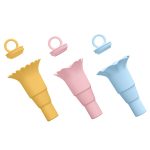 Foldable silicone ice cream cone