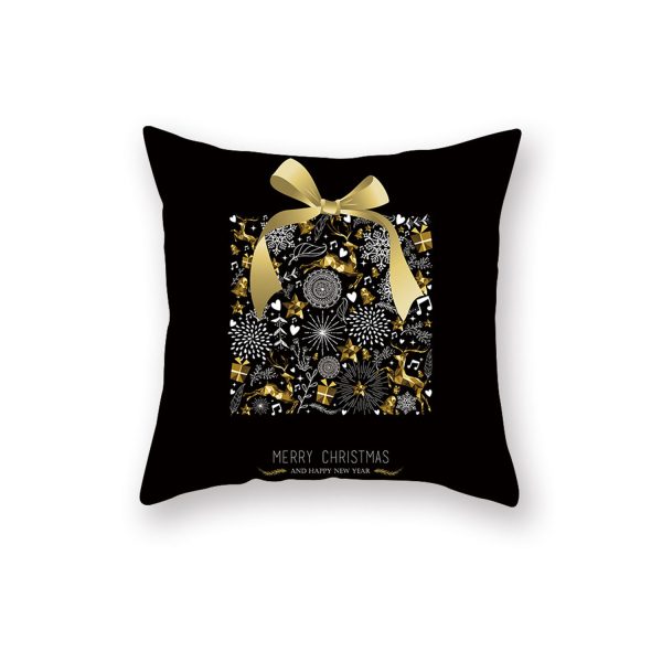 Gold-printed Christmas Pillow