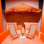 Courtyard outdoor beach umbrella