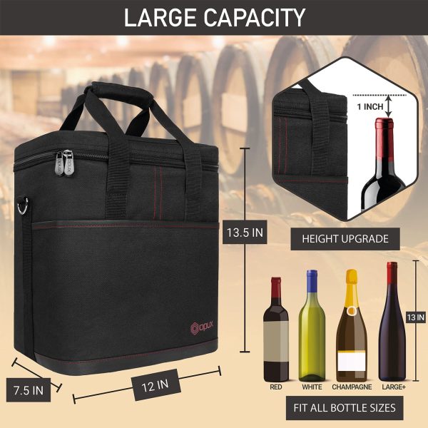 6 Wine Bottle Carrier Tote-Insulated Padded