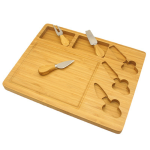 Bamboo Square Cheese Board Set