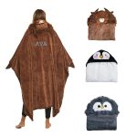 Animal Blanket Hooded Poncho